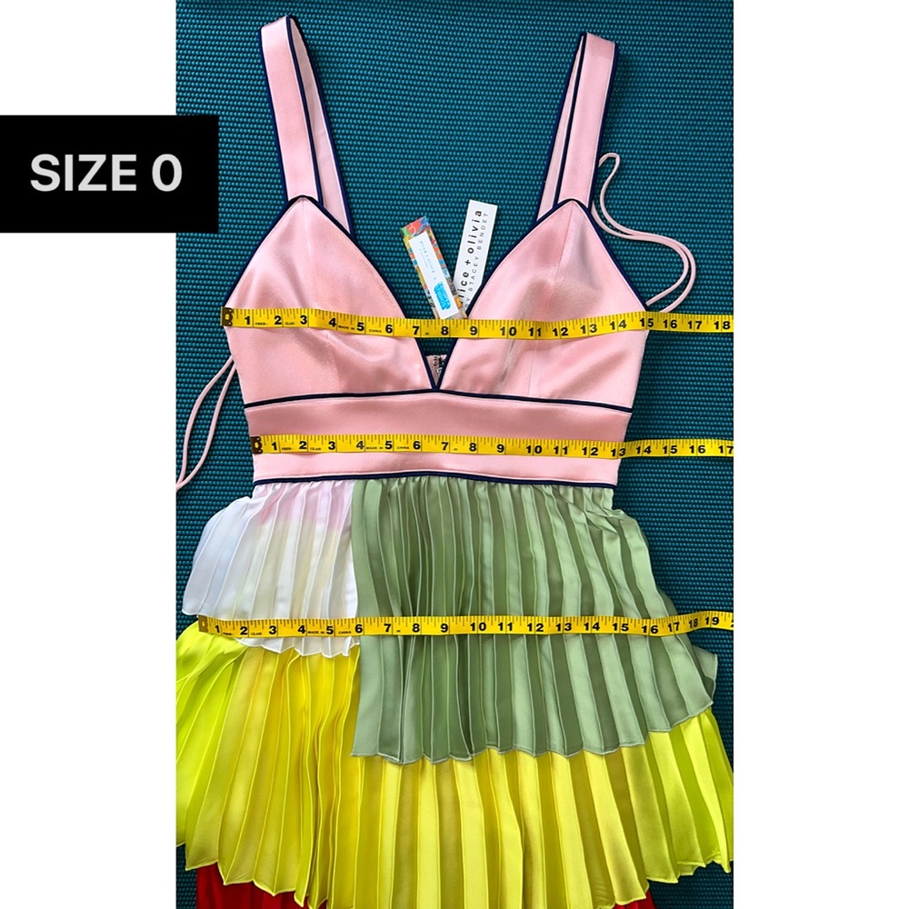 Alice + Olivia x Kidsuper Maisie Pleated Asymmetrical Maxi Dress - Picture 11 of 16